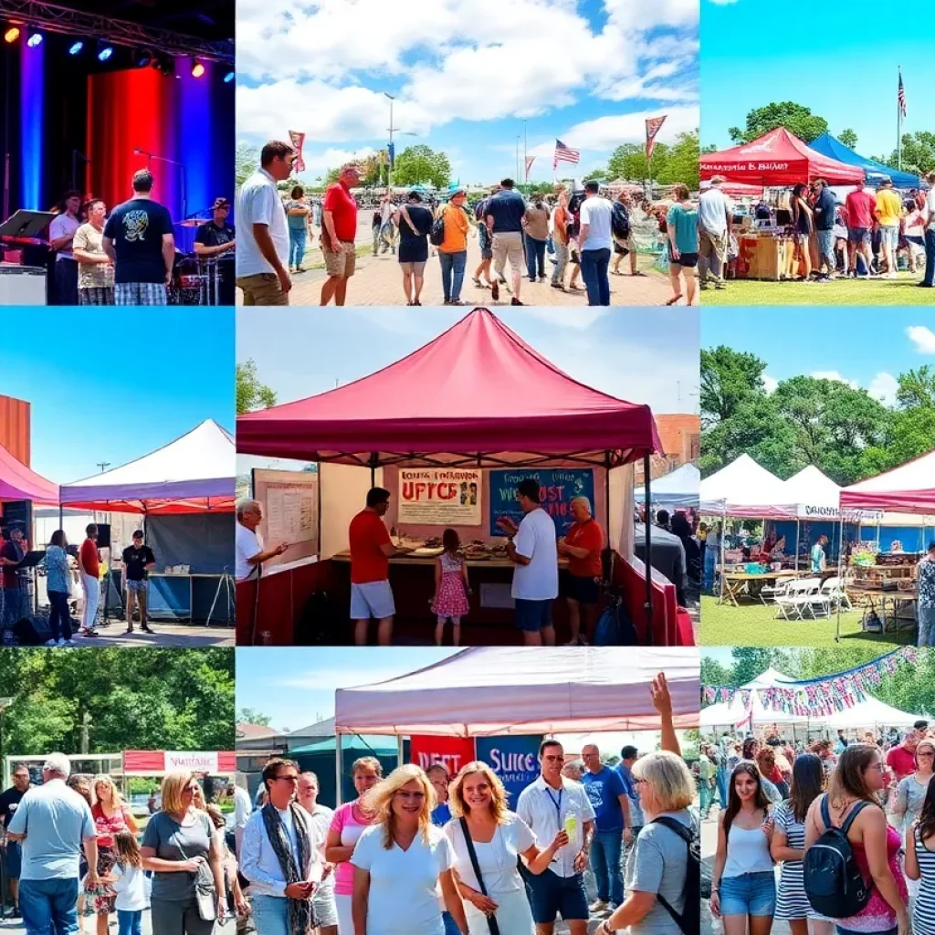 Families enjoying various festivals in South Carolina in July
