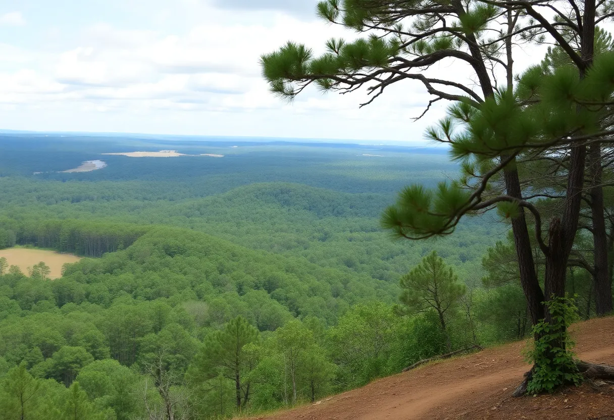 Scenic landscape of Coronaca with visual representation of seismic activity.
