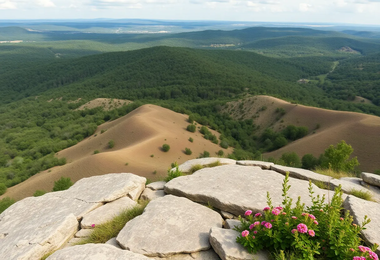 Scenic view of Greenwood County, SC with geological features
