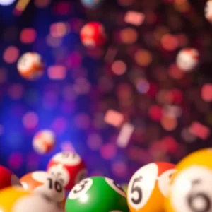 Colorful representation of a lottery drawing