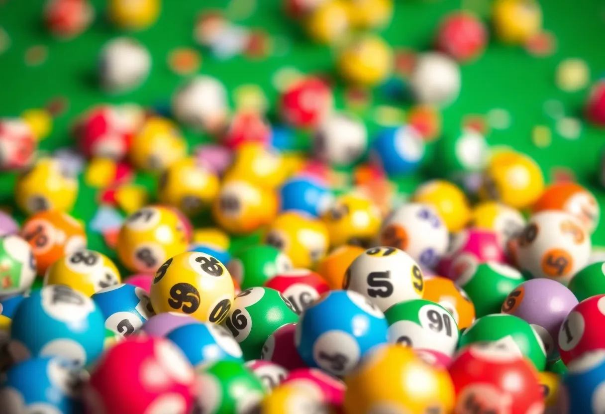 Colorful lottery balls representing the anticipation of winning in South Carolina Lottery.