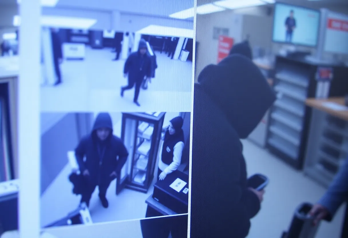 Surveillance images related to a debit card theft case