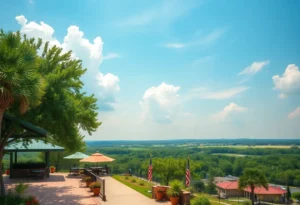 Scenic view of Greenwood, SC on a warm and humid day