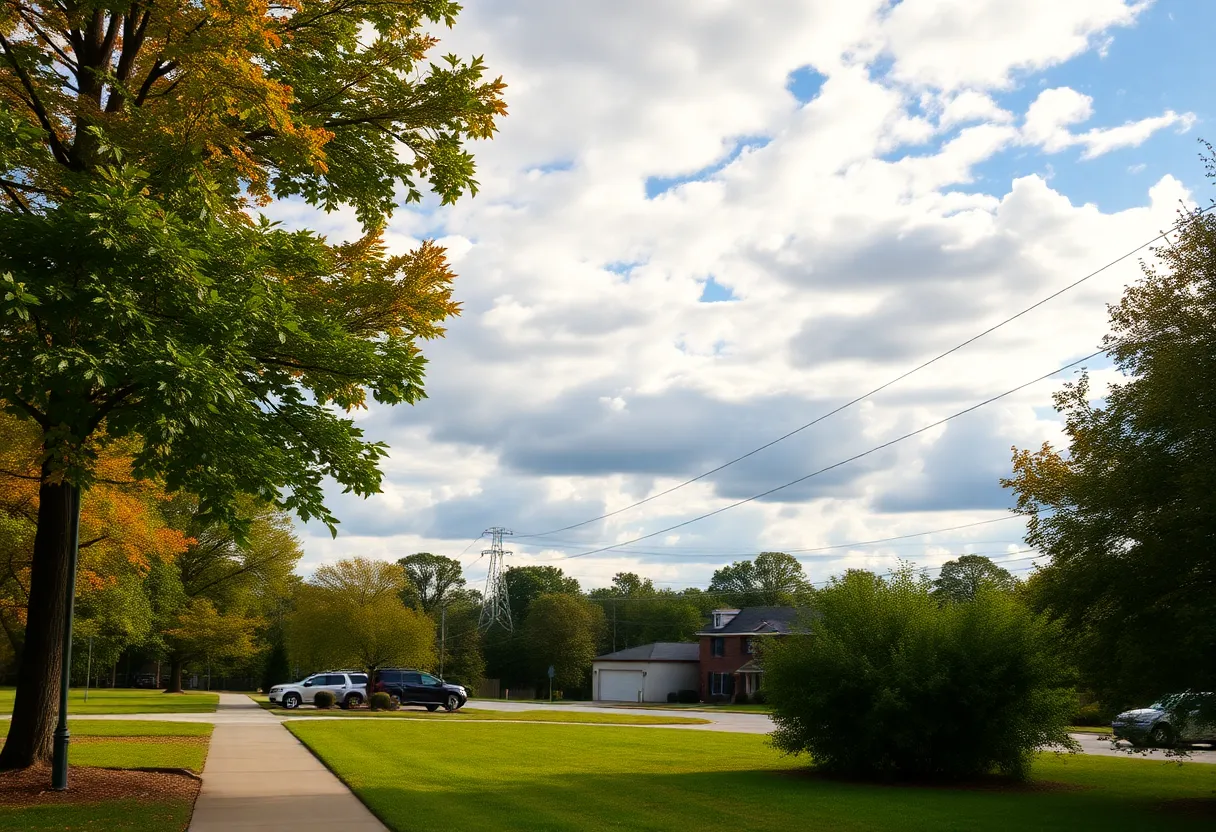 A warm and cloudy day in Greenwood SC