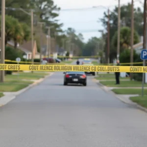 Scene of a gun violence incident in Greenwood, South Carolina