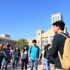Students participating in Lander University summer orientation