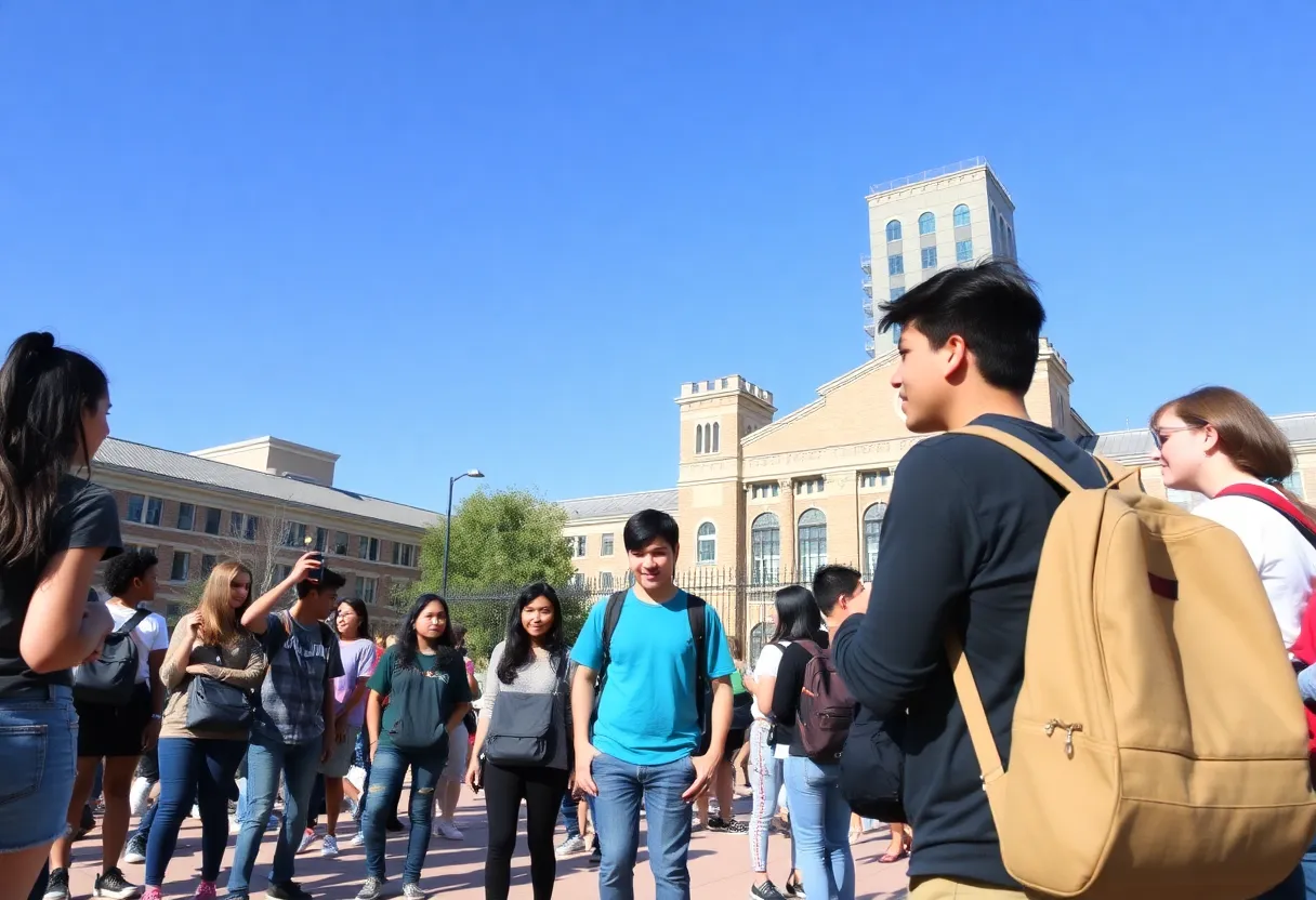 Students participating in Lander University summer orientation
