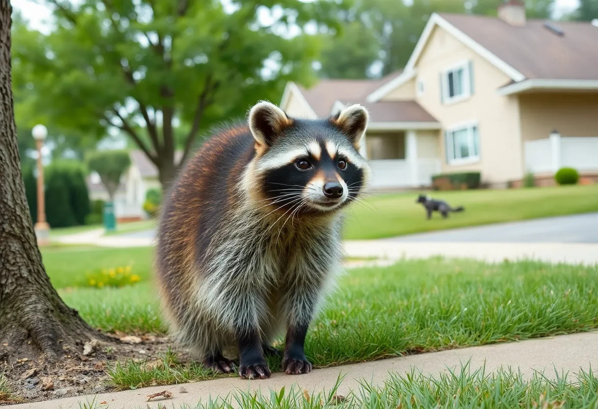Raccoon in Greenwood neighborhood related to rabies awareness