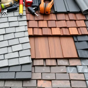 A selection of different roofing materials for DIY projects