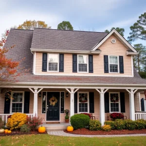 South Carolina home undergoing fall maintenance.
