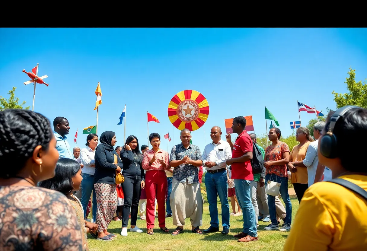 People discussing politics peacefully, representing unity and respect.