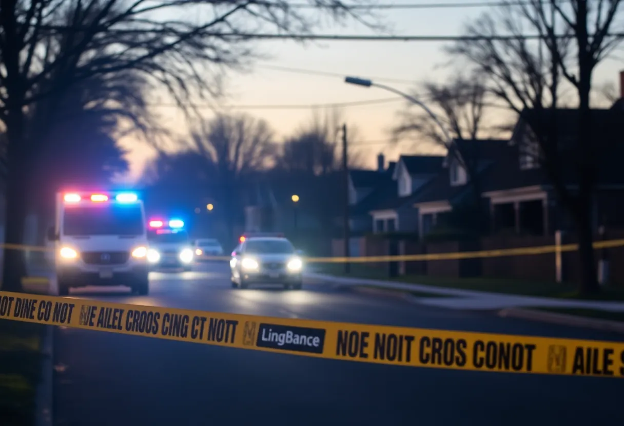 Police investigating a crime scene in Clinton SC