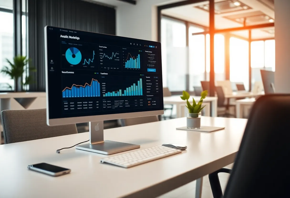 Screenshot of a digital marketing analytics dashboard showcasing various metrics.