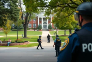 Police presence near Lander University following shooting incident