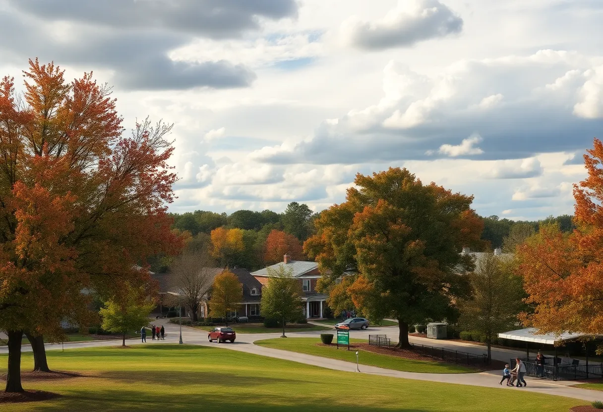 Partly cloudy weather in Greenwood, SC on October 7, 2025