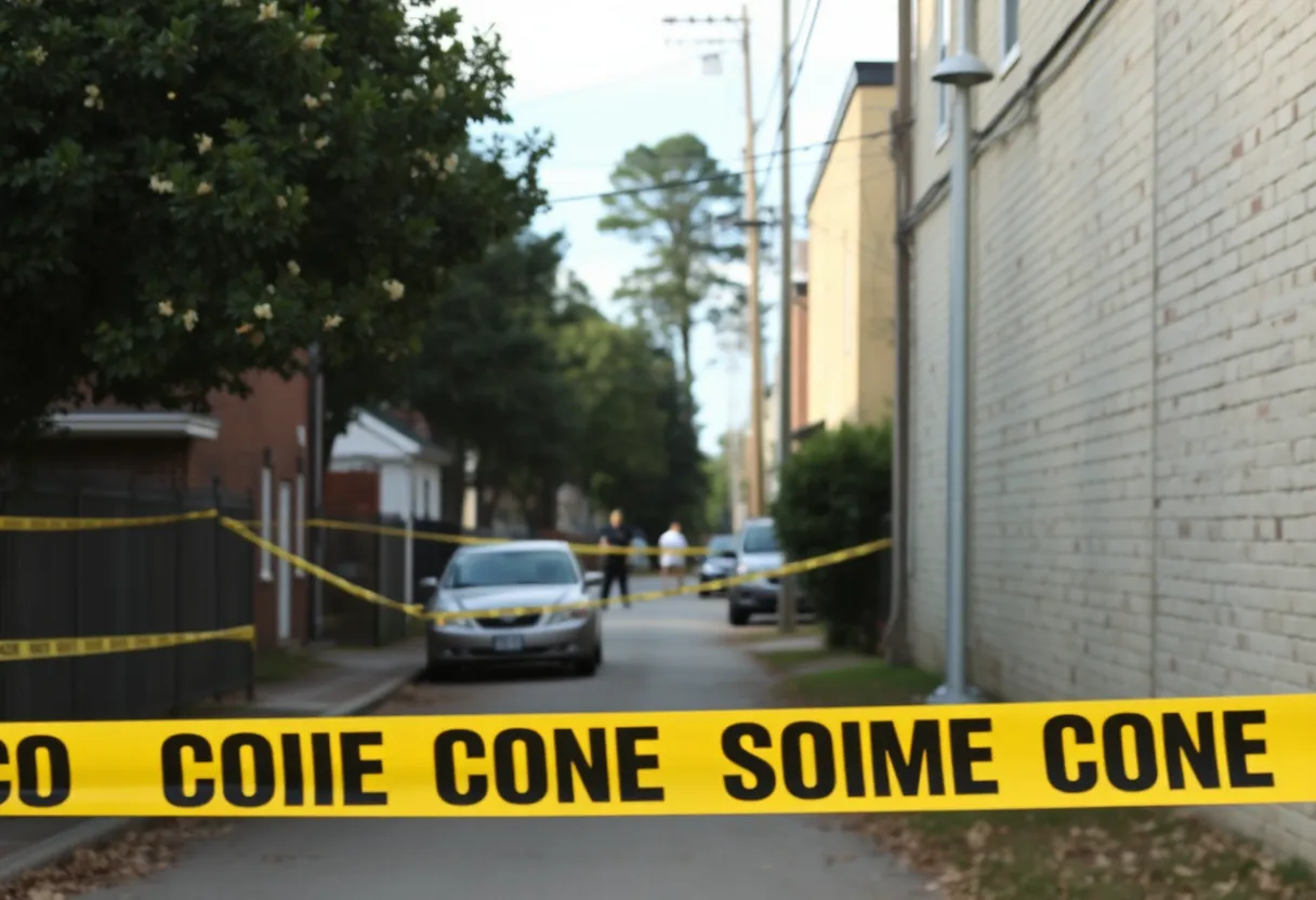 Police Investigation Scene in Greenwood, South Carolina