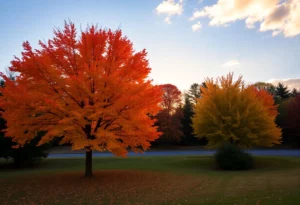 A scenic view of Greenwood SC during a crisp October morning