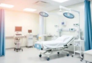 Illustration emphasizing patient safety in a hospital environment.