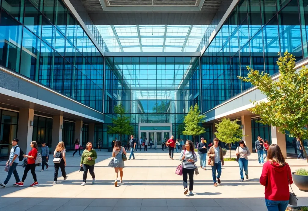 Lander University students participating in campus activities