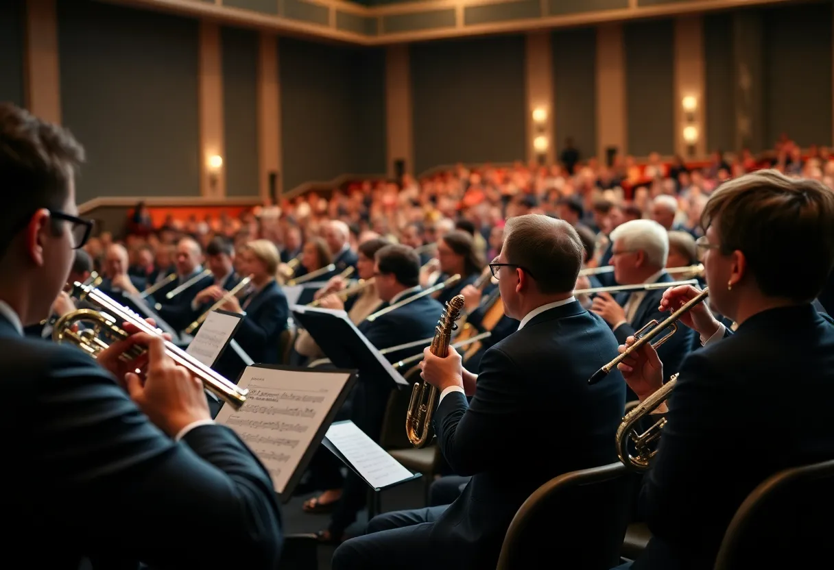 Lander Wind Ensemble performing at the concert