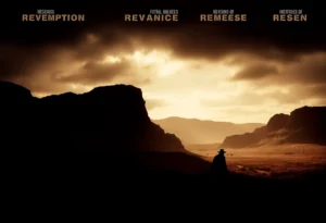 Long Shadows movie poster featuring a western scene