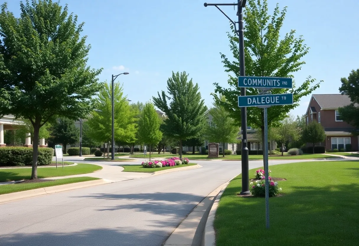 A peaceful street scene representing the tribute to Charlie Kirk in Manatee County