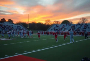 High school football game featuring Oceanside Collegiate