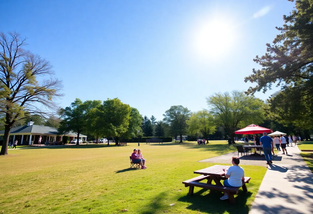 Clear skies and sunny weather in Greenwood SC