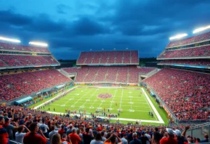 Fans at the Syracuse football game