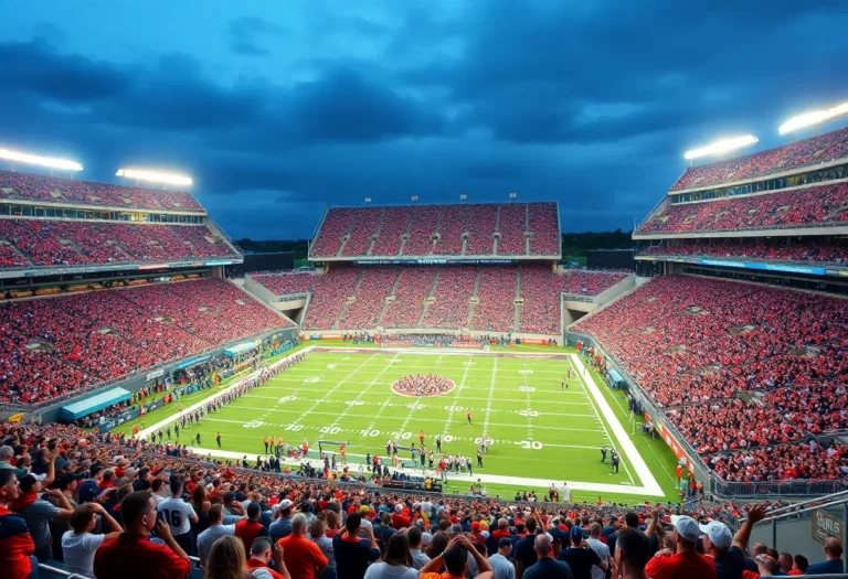 Fans at the Syracuse football game