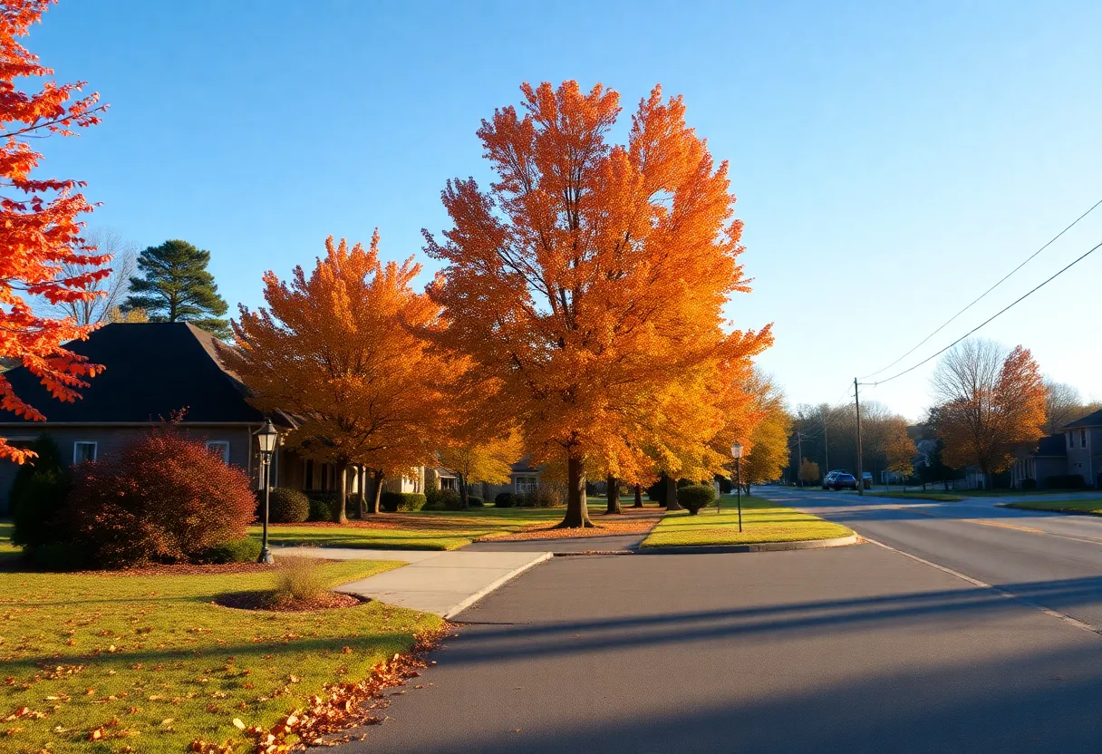 Clear November morning in Greenwood SC