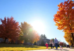 Families enjoying a sunny day in Greenwood SC with clear skies