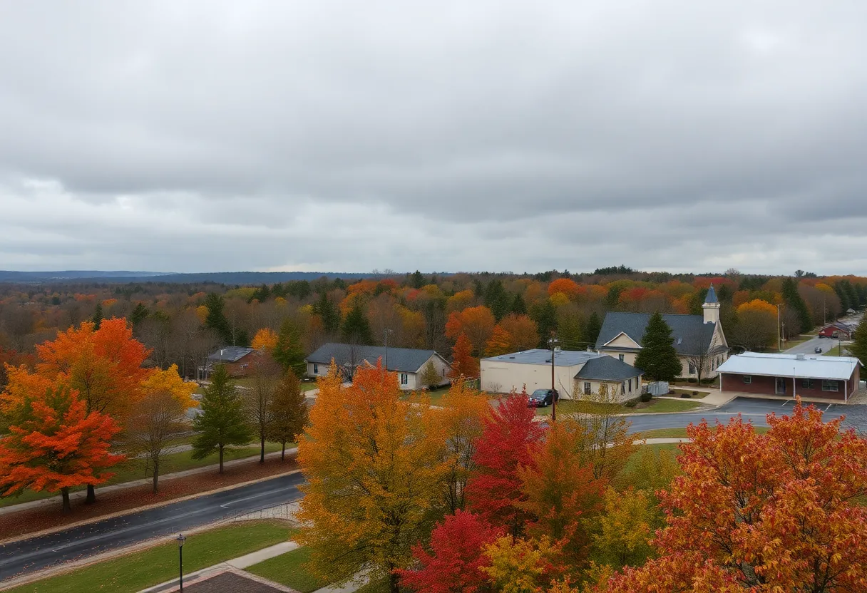 Overcast sky in Greenwood, SC on November 29, 2025