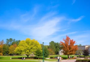Clear skies and people enjoying the outdoors in Greenwood SC