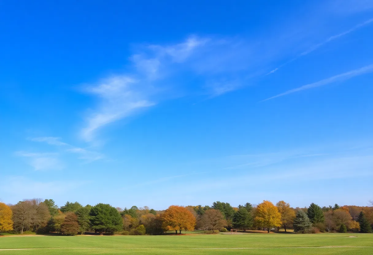 A sunny and bright day in Greenwood, SC with clear skies.