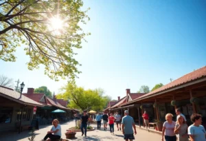 Bright sunny day in Greenwood, SC with clear skies