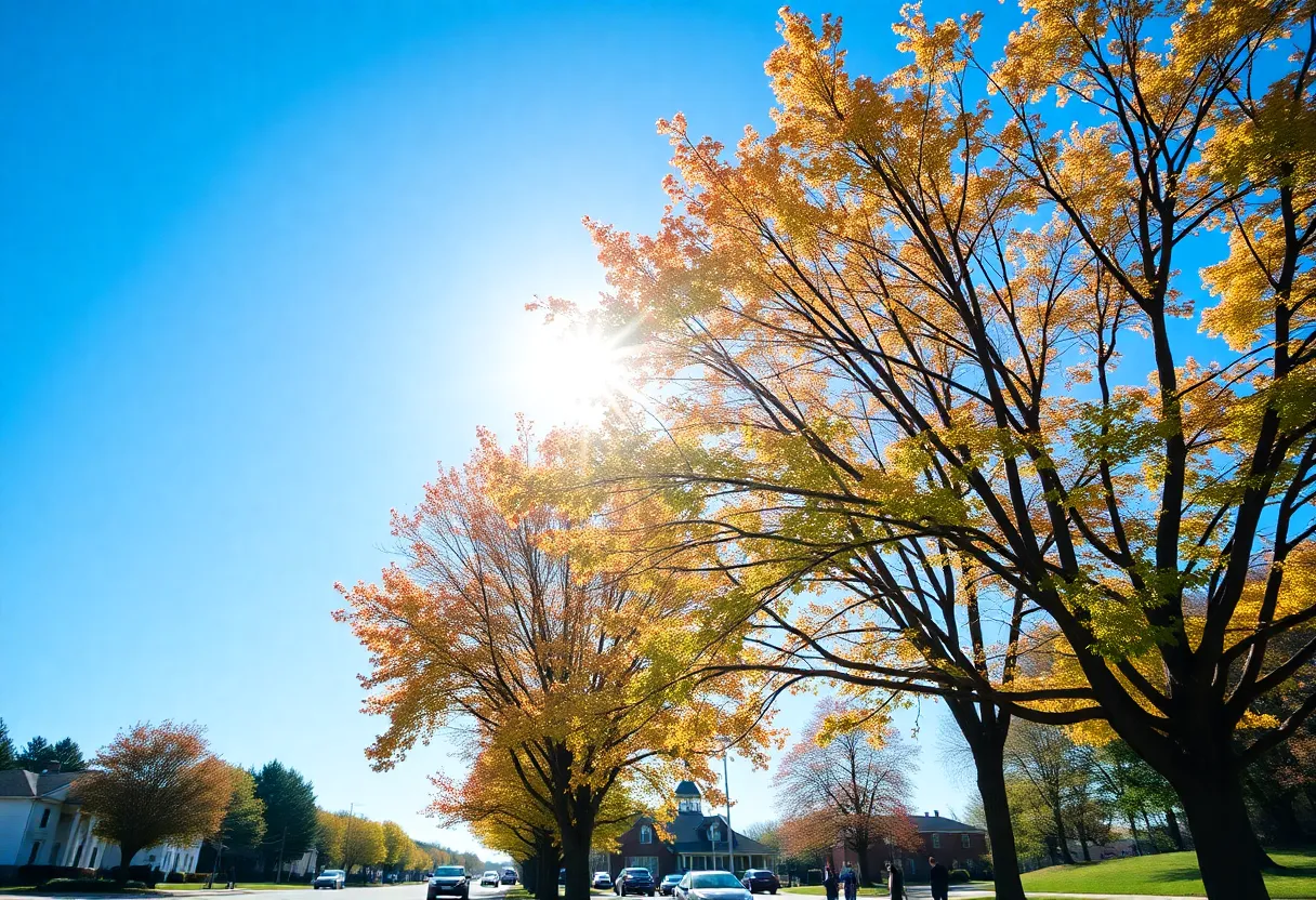 Clear blue skies over Greenwood SC on a beautiful November day