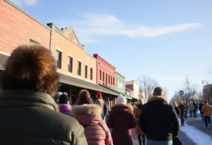 A bright winter day in Greenwood SC with clear skies