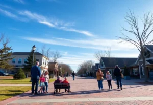 Families celebrating Christmas Day outdoors in Greenwood SC