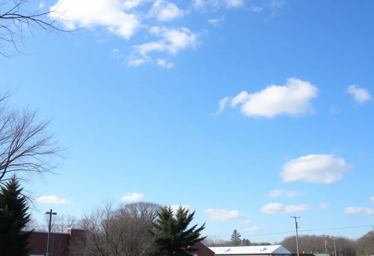 Clear blue sky and green scenery in Greenwood SC