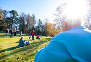 Residents enjoying a warm December day in Greenwood, SC