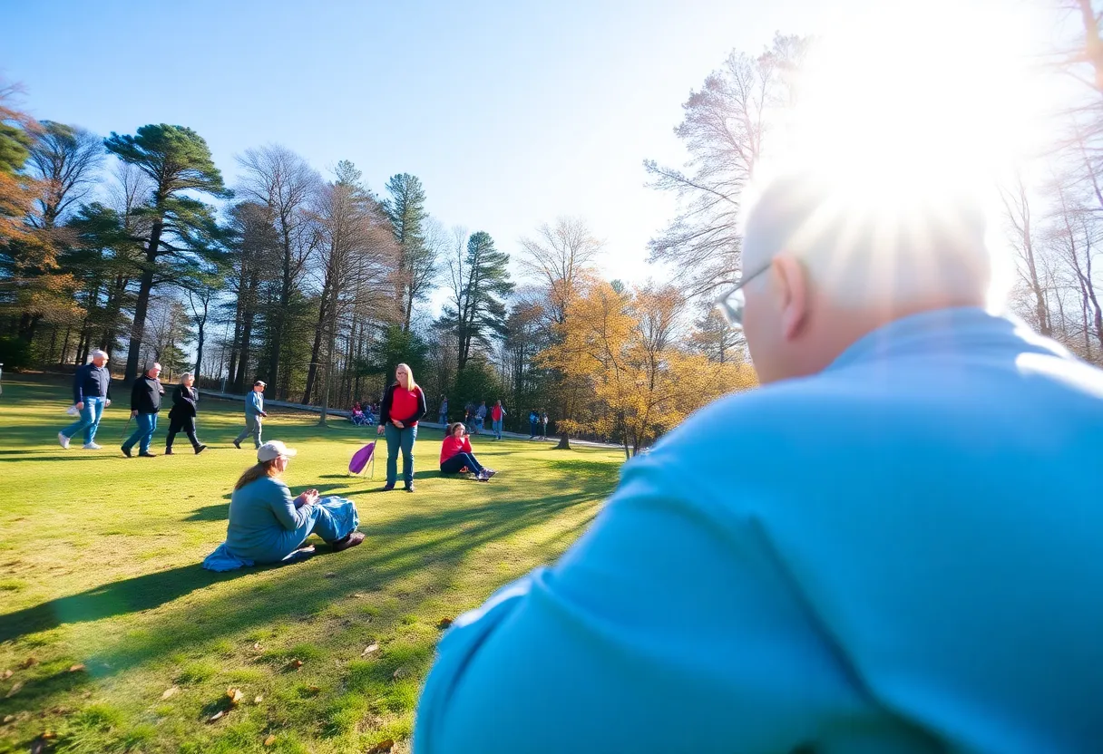 Residents enjoying a warm December day in Greenwood, SC
