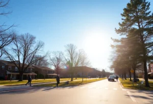 Clear skies and sunny weather in Greenwood, SC