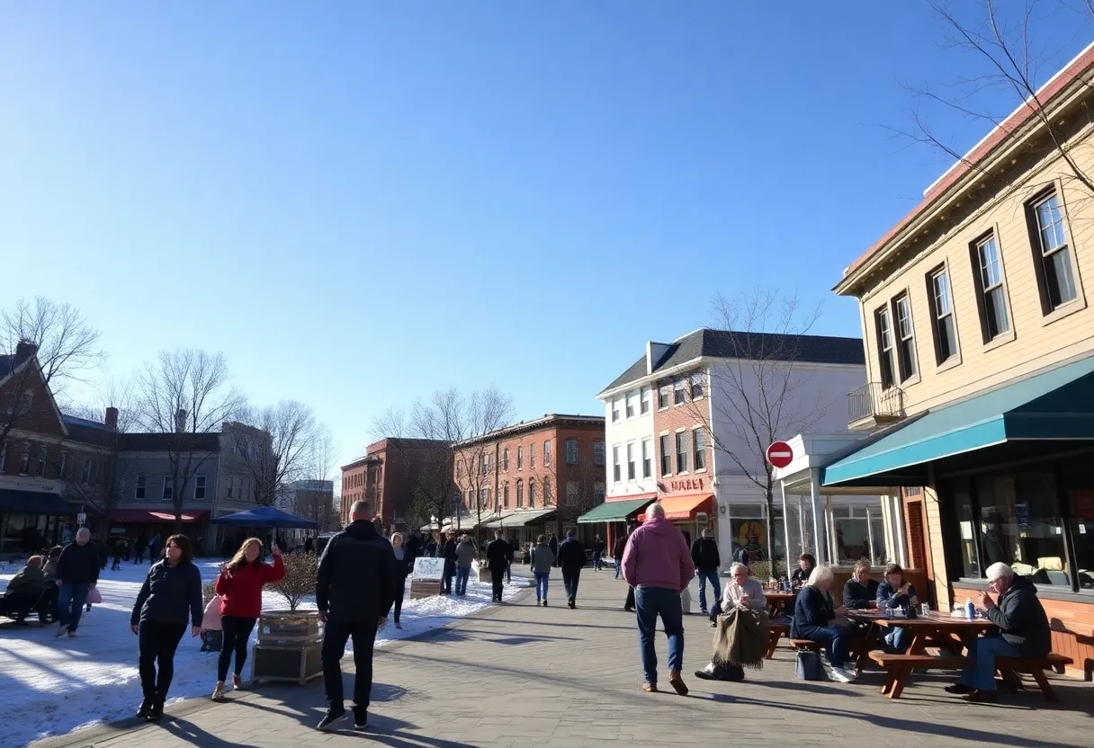 People enjoying a sunny winter day in Greenwood SC