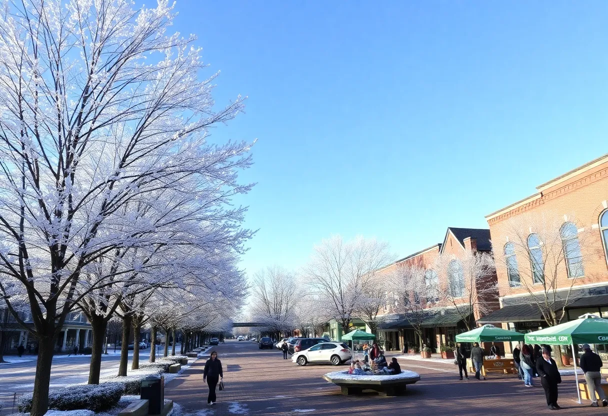 Clear winter skies over Greenwood, SC during New Year