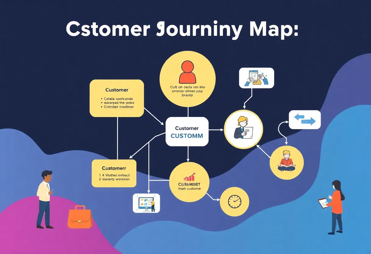 Visual representation of customer journey mapping interactions