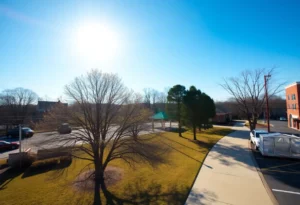 Scenic view of Greenwood SC on a sunny January day