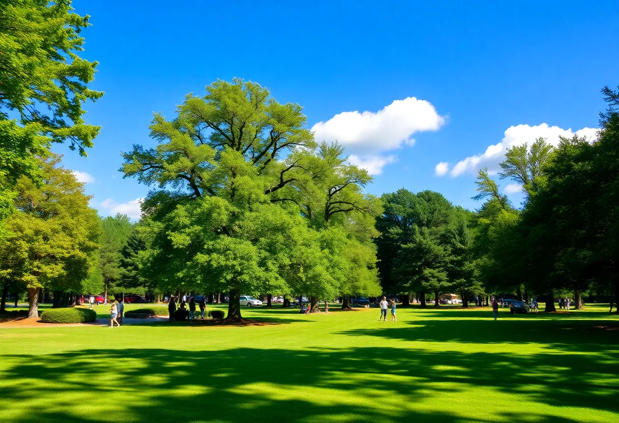 People enjoying a sunny day in Greenwood, South Carolina