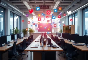 A digital marketing expert analyzing social media trends