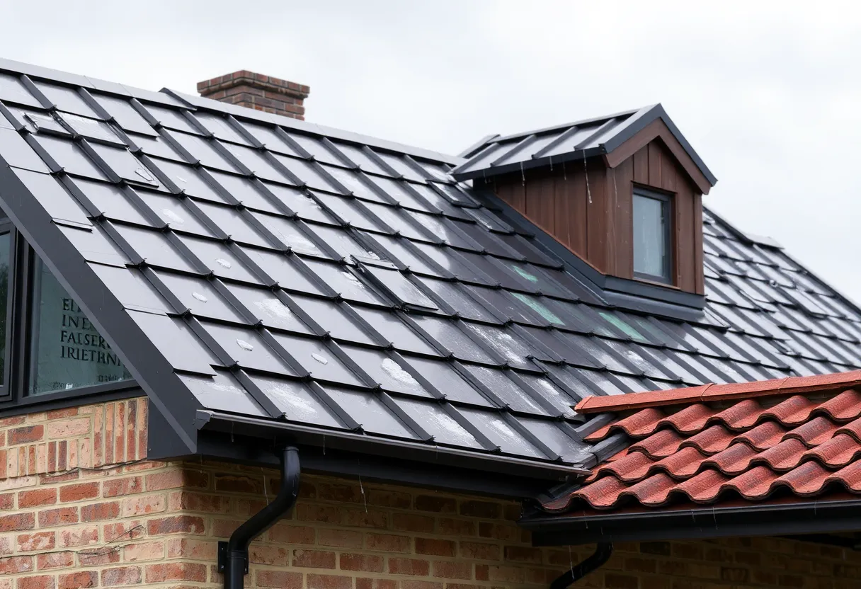 A variety of building roofs illustrating durability and design against climate